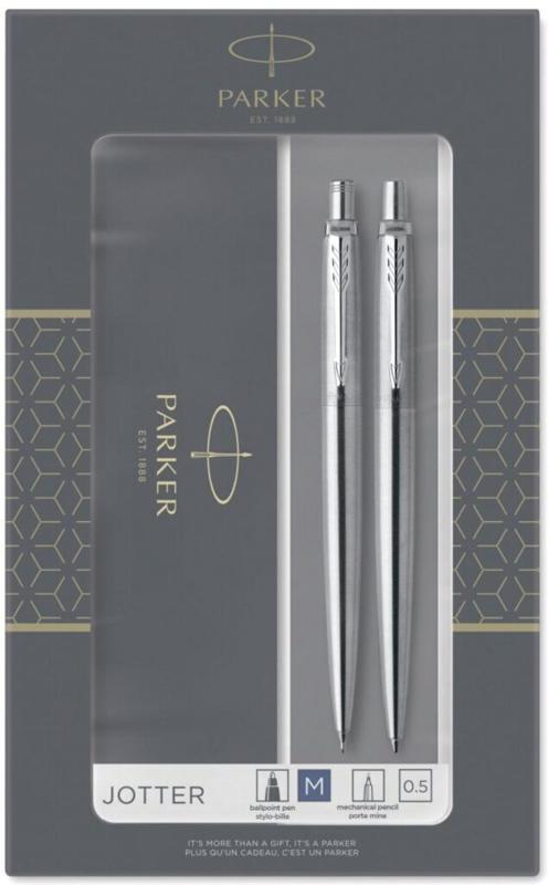 _Набор Parker Jotter Шариковая ручка Core KB61 Stainless Steel CT ручка шариковая+мех. карандаш 0,5