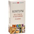 _Набор контуров по стеклу и керамике 3*18мл Decola, классик