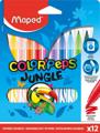 Фломастеры 12цв "Jungle", смываемые
