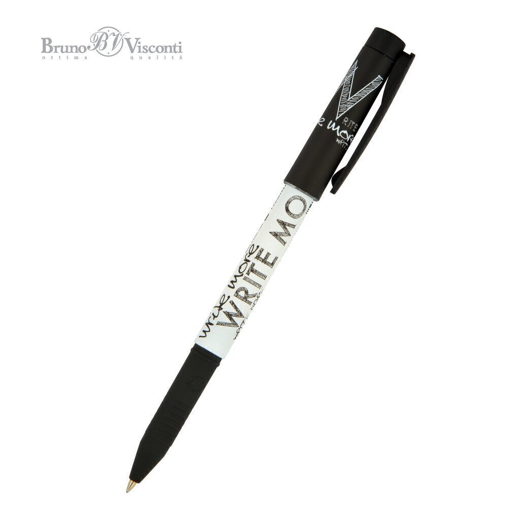 Ручка шар. BV "FreshWrite. Sketches Black & White", 0.7мм, синяя*