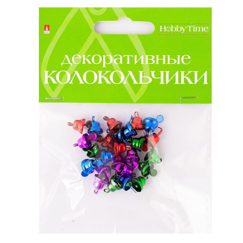 Набор Колокольчики №13, цветные, 8мм, 4 цвета