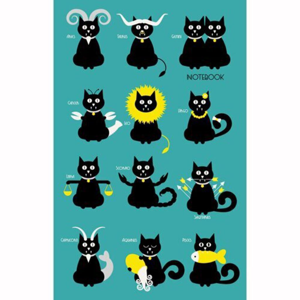 Блокнот А5  40л  "Кошачий гороскоп" склейка