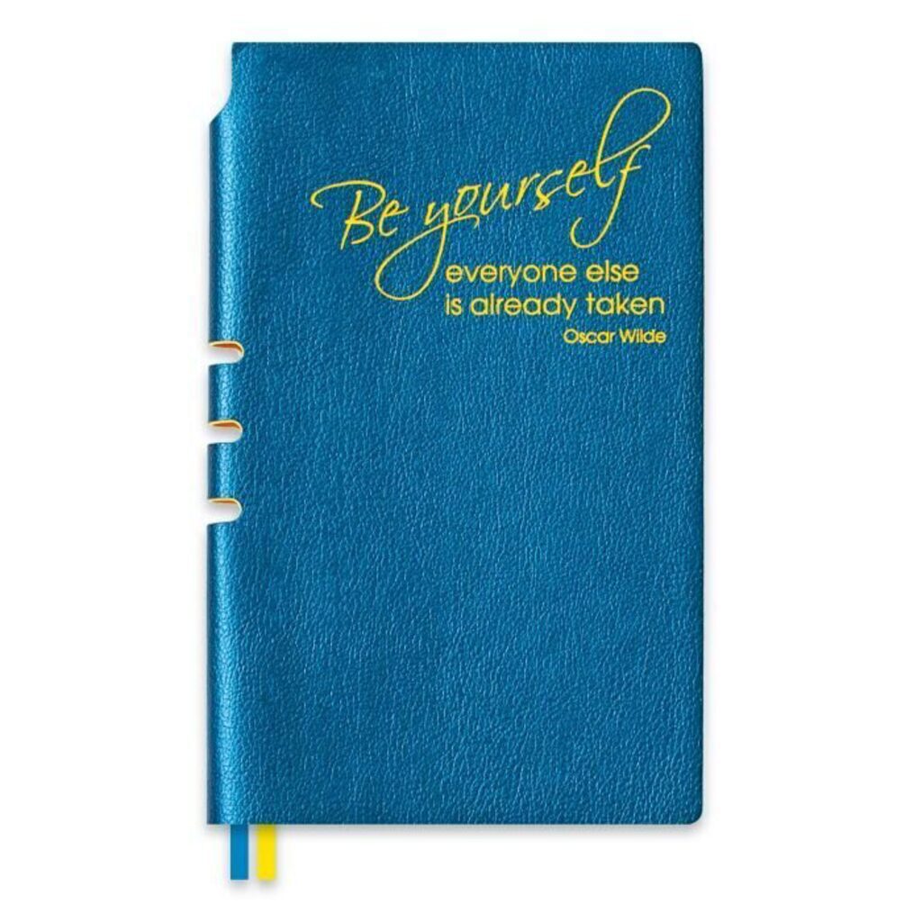 Ежедневник недат  А6  "Наппа синий" 240стр, интегр.пер, место д/ручки в корешке