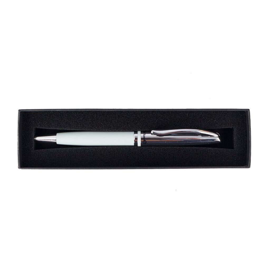 Ручка шар.Pelikan Jazz Elegance Ice Blue корп. лак.,хром/белый,синие чернила,подарочная коробка