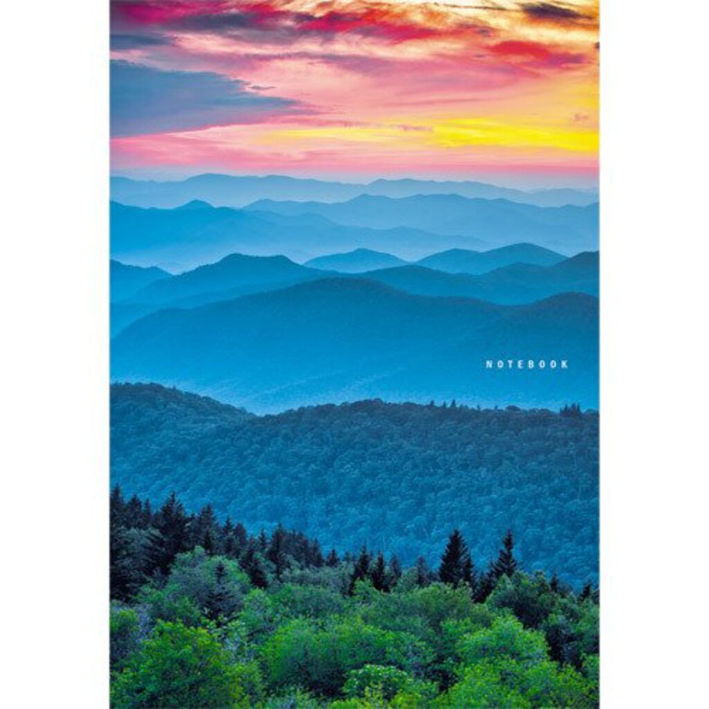 Тетрадь А5 интегр.пер.  80л кл., "Бескрайние дали", сшитый блок, глянц.лам.