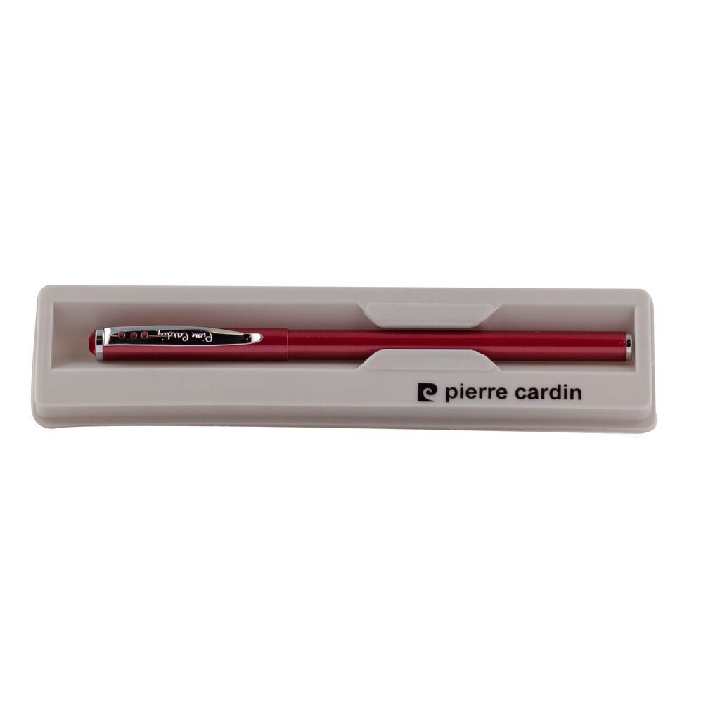 Ручка подарочная шариковая PIERRE CARDIN Actuel, корпус красный, алюминий, хром, синяя