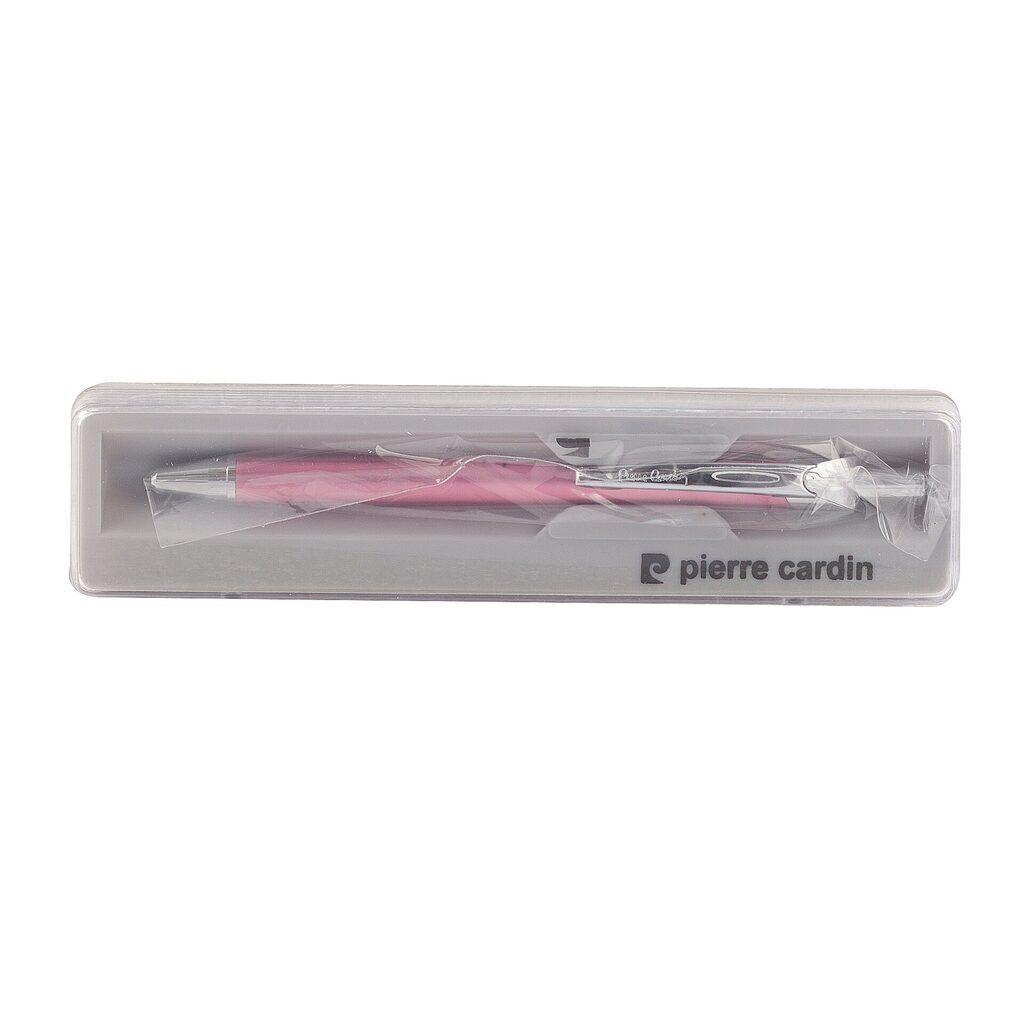 Ручка подарочная шариковая PIERRE CARDIN Actuel, корпус розовый, алюминий, хром, синяя