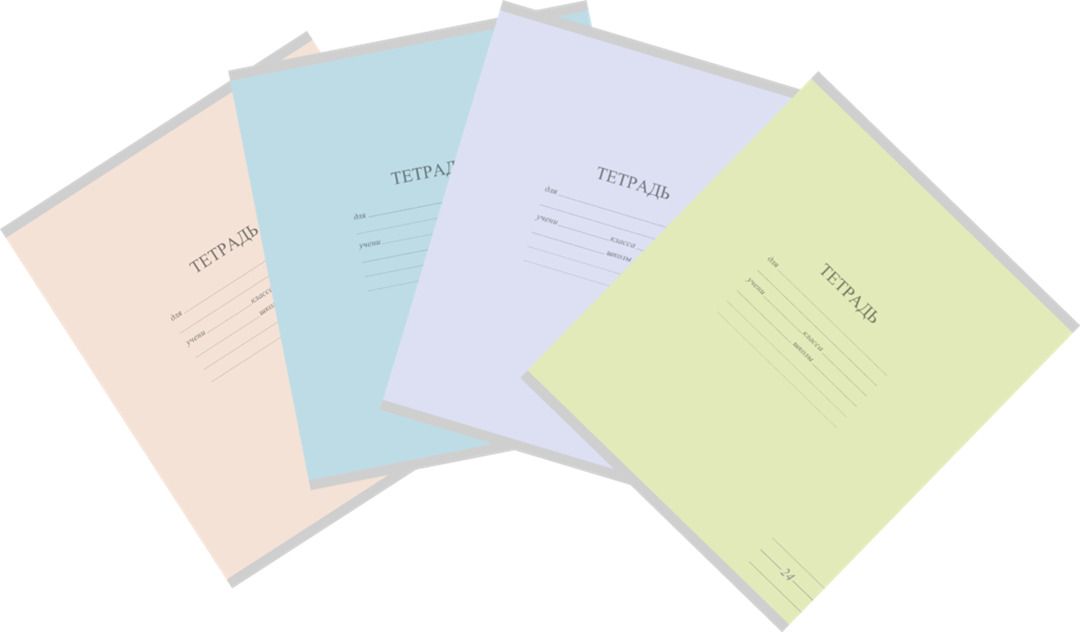 Тетрадь А5 24л лин.  КФОБ "Пастельные тона"