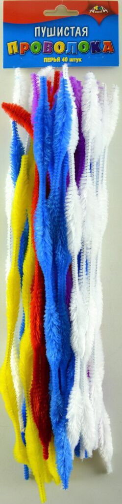Набор "Пушистая проволока Перья" d=7мм, 30см, 40шт, одноцветная