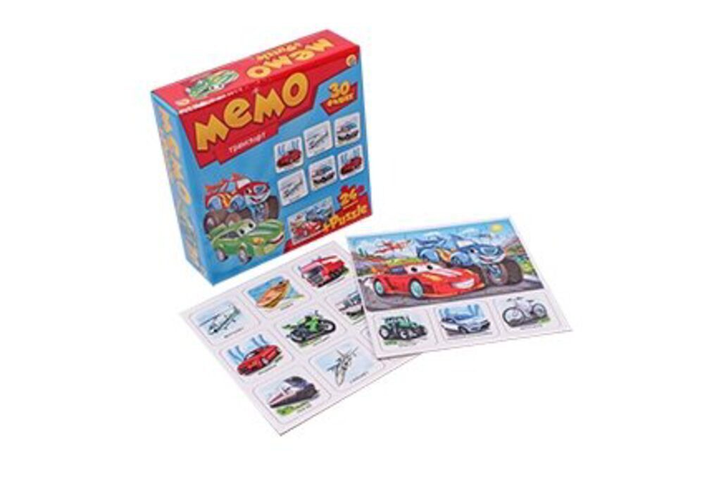 Игра Мемо "Транспорт" + пазлы 24эл.