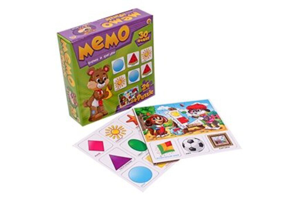 Игра Мемо "Формы и фигуры" + пазлы 24эл.
