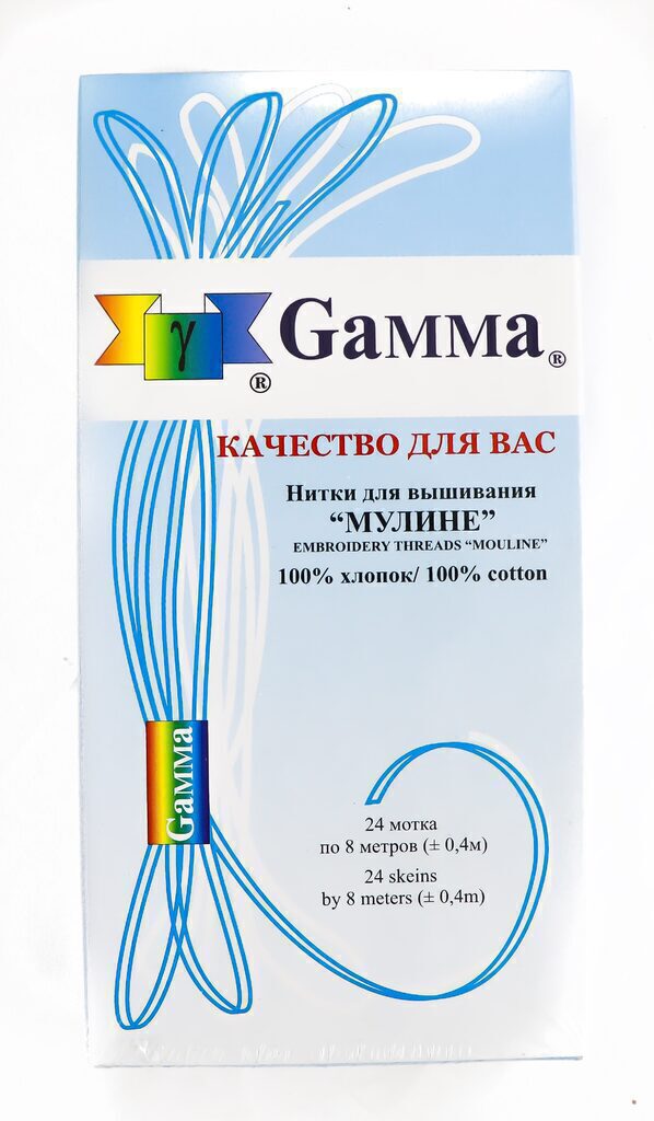 Нитки мулине "Gamma" 100% хлопок, 8м , св-розовый
