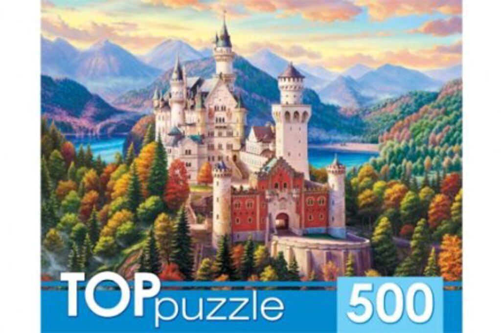 Пазлы  500 элементов  485*345мм.  TOPpuzzle "Бавария. Замок Нойшванштайн"