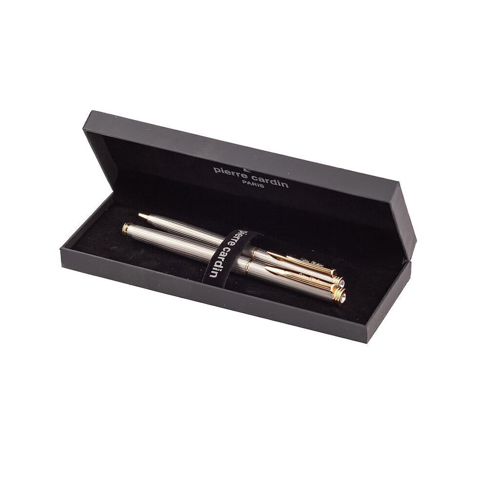 Набор: ручка шариковая+роллер Pier Cardin, корпус-латунь