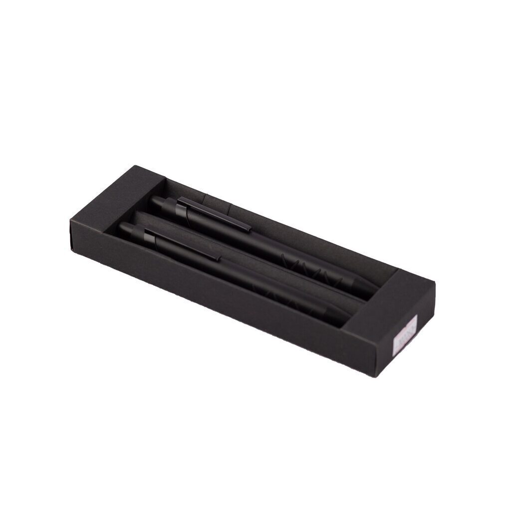 Набор: ручка шариковая+механич. карандаш. Цвет-черн. матовый.