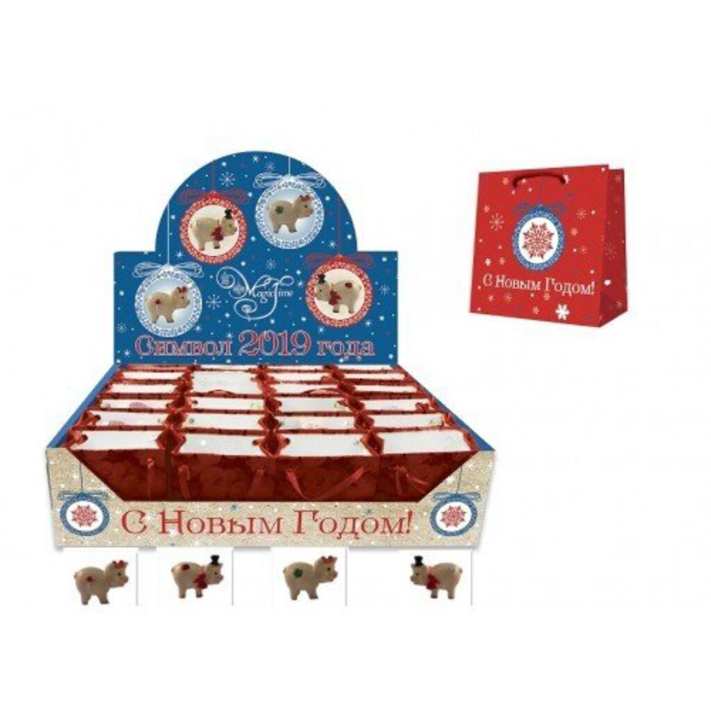 Фигурка "Свинка на удачу" полирезина, 4*4,5*3см