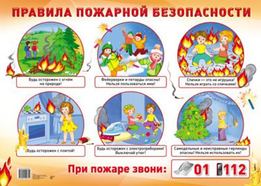 Плакат 50*70 см "Правила пожарной безопасности"