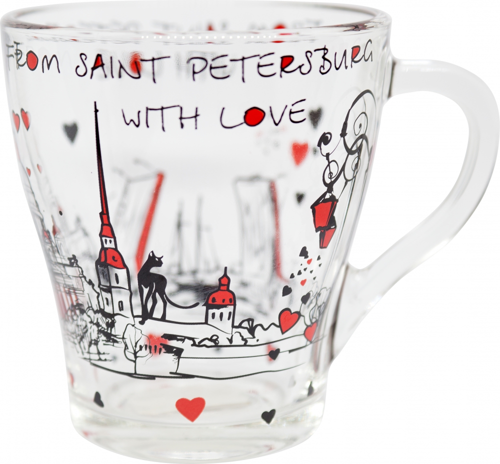 Кружка "From SPb with love" стекло