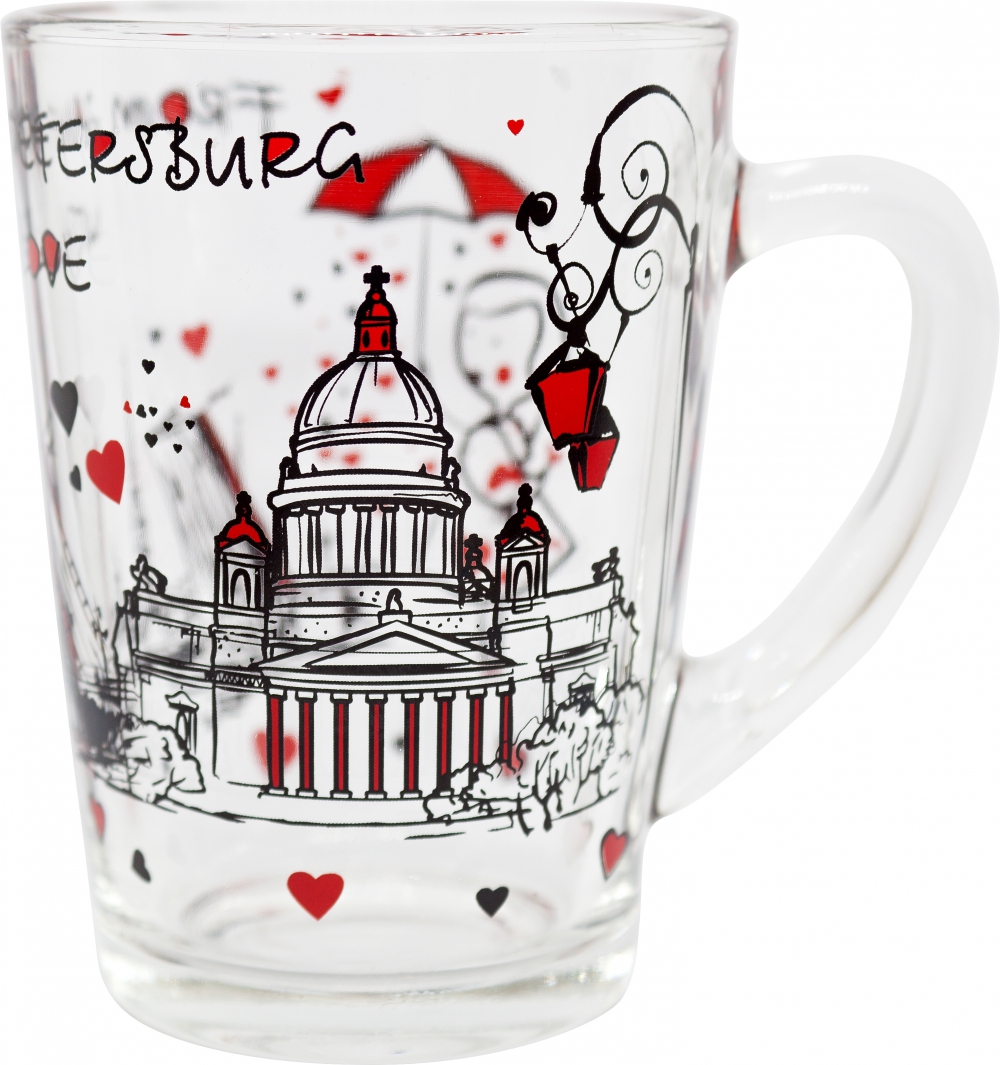 Кружка 320мл "From SPb with love" стекло