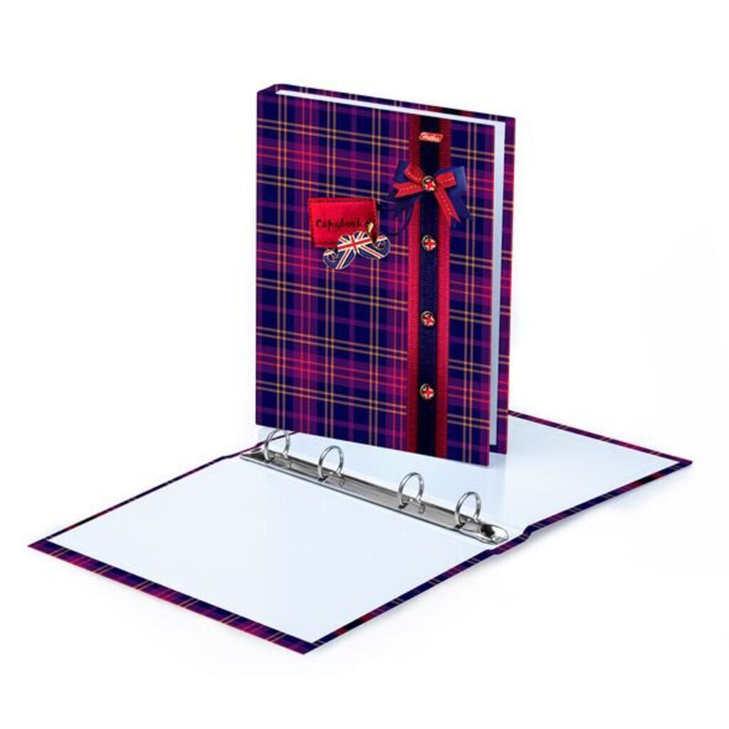 Папка на кольцах (без блока) А5 "Шотландка"