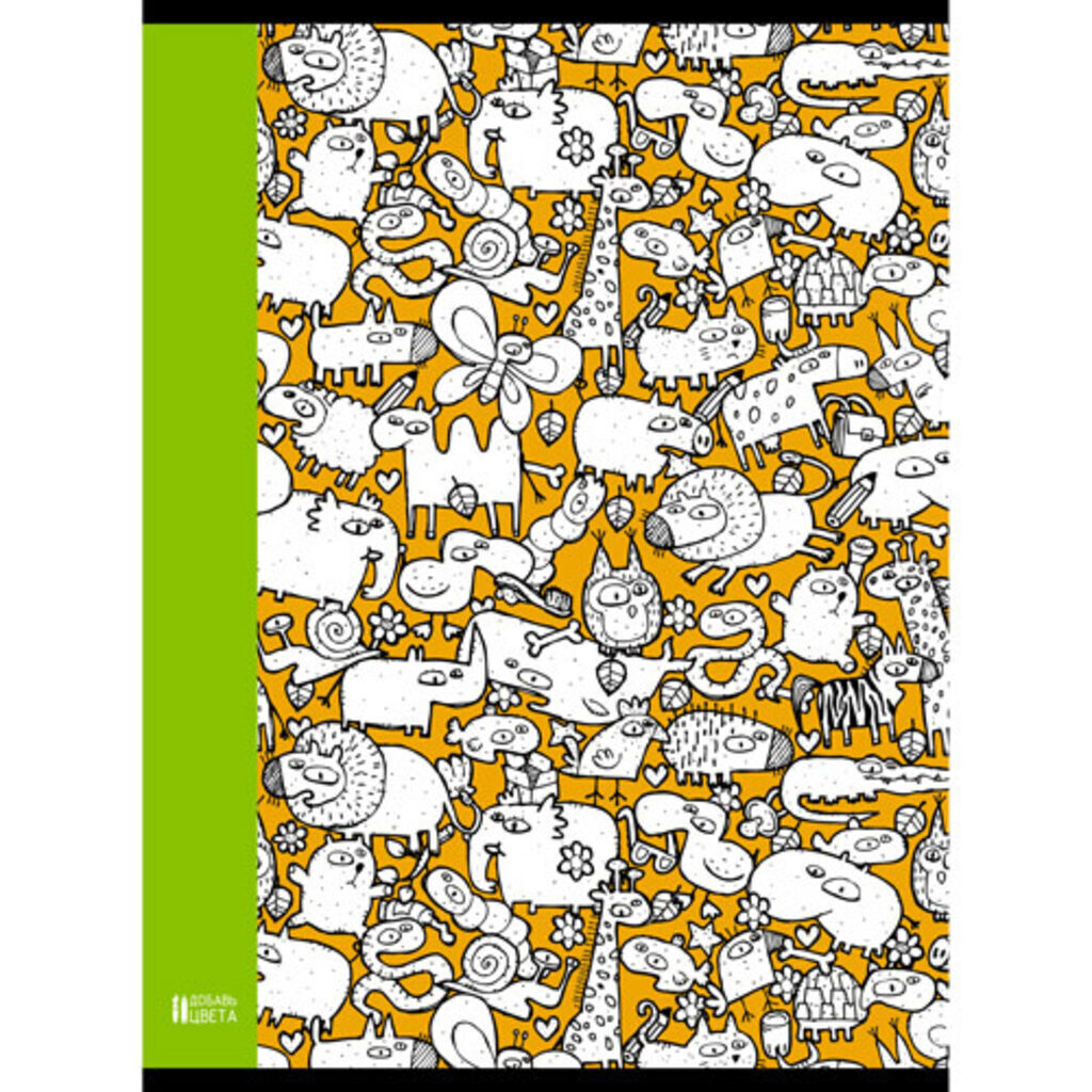 Тетрадь А4  48л кл. скрепка "Веселый праздник" мат.ВД-лак