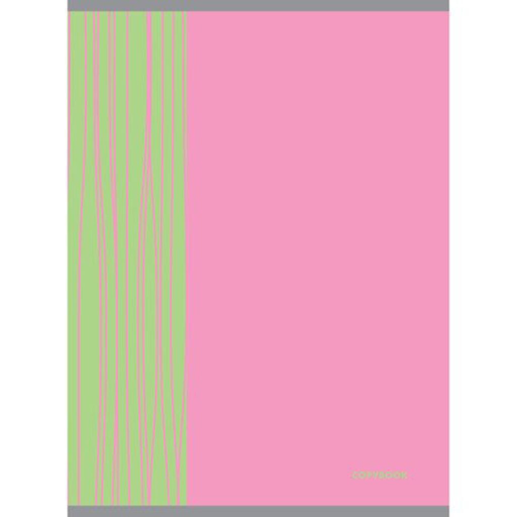 Тетрадь А4  48л кл. скрепка "Неоновые штрихи. Розовый и зеленый" выб.лак, пантонная печать