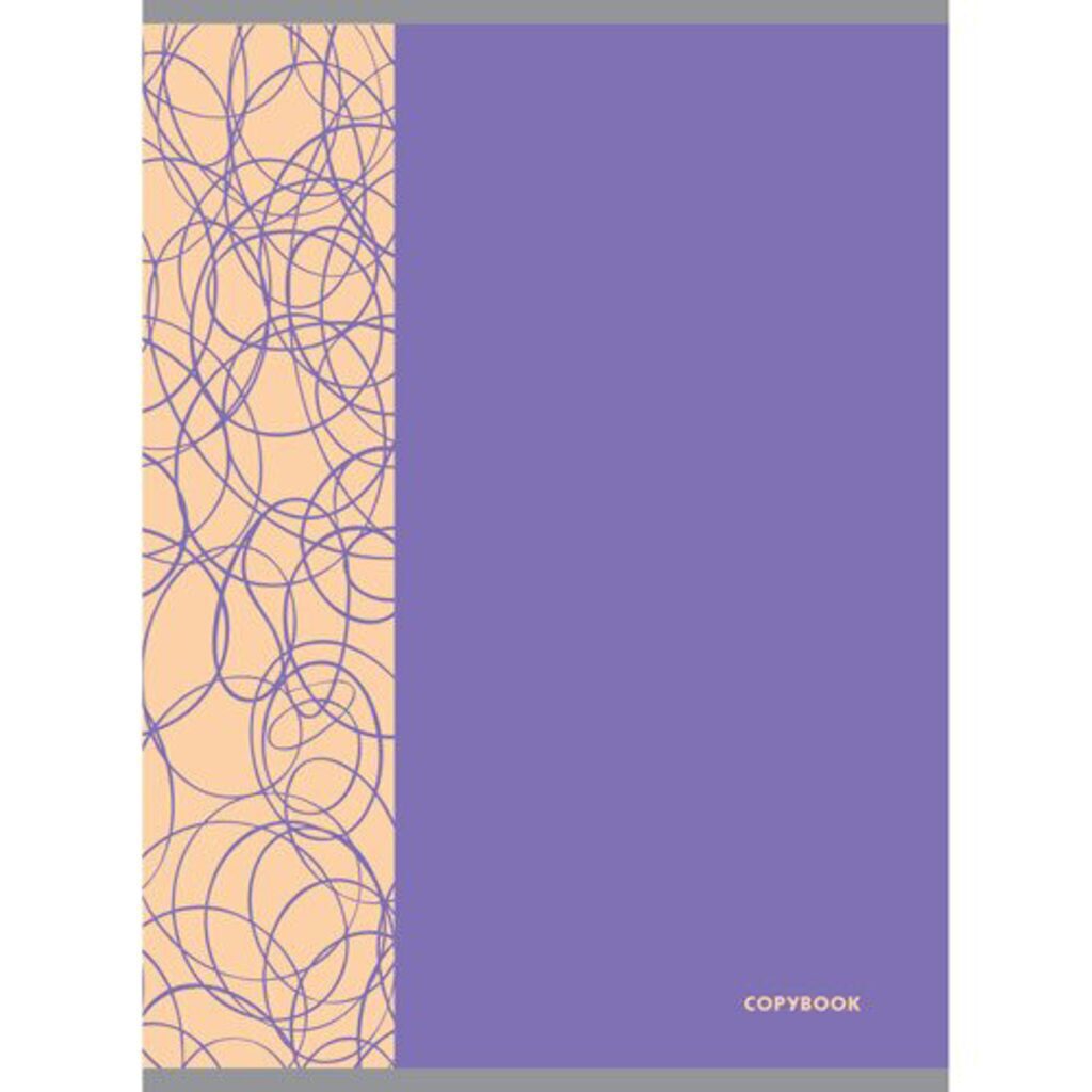 Тетрадь А4  48л кл. скрепка "Неоновые штрихи. Фиолетовый и оранжевый" выб.лак, пантонная печать