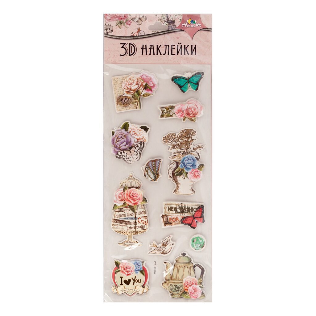 Наклейки 3D д/творчества 11х29 см