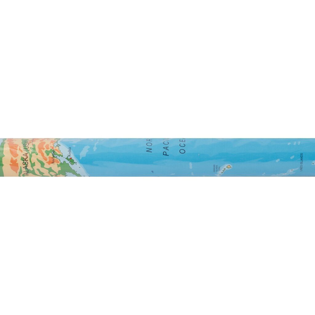 Бумага упаковочная "Карта мира" 70 х 100 см, 90 г/м2