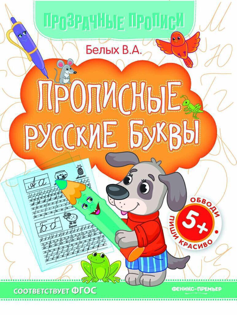 Прозрачные прописи. Книжка-тренажёр "Прописные русские буквы"