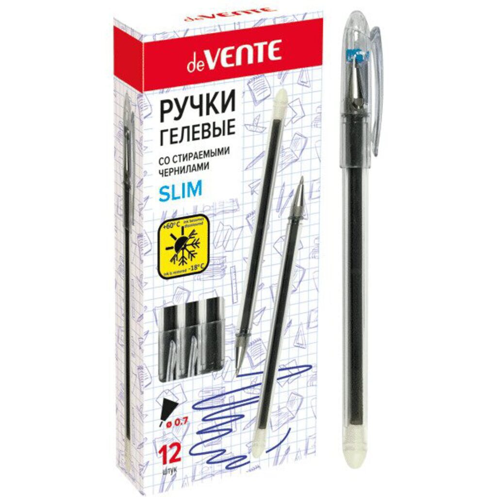 Ручка гелевая стираемая deVENTE синяя, 0,7мм