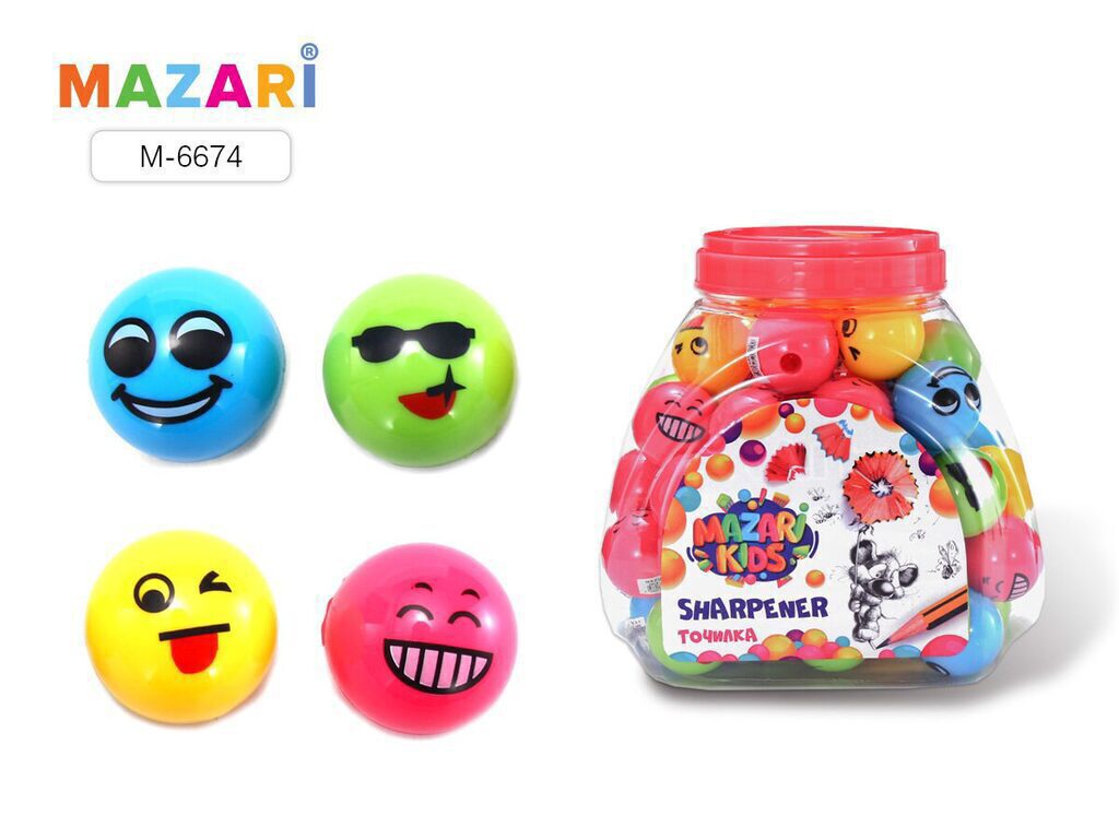 Точилка пласт. с контейнером  1 отв. SMILE