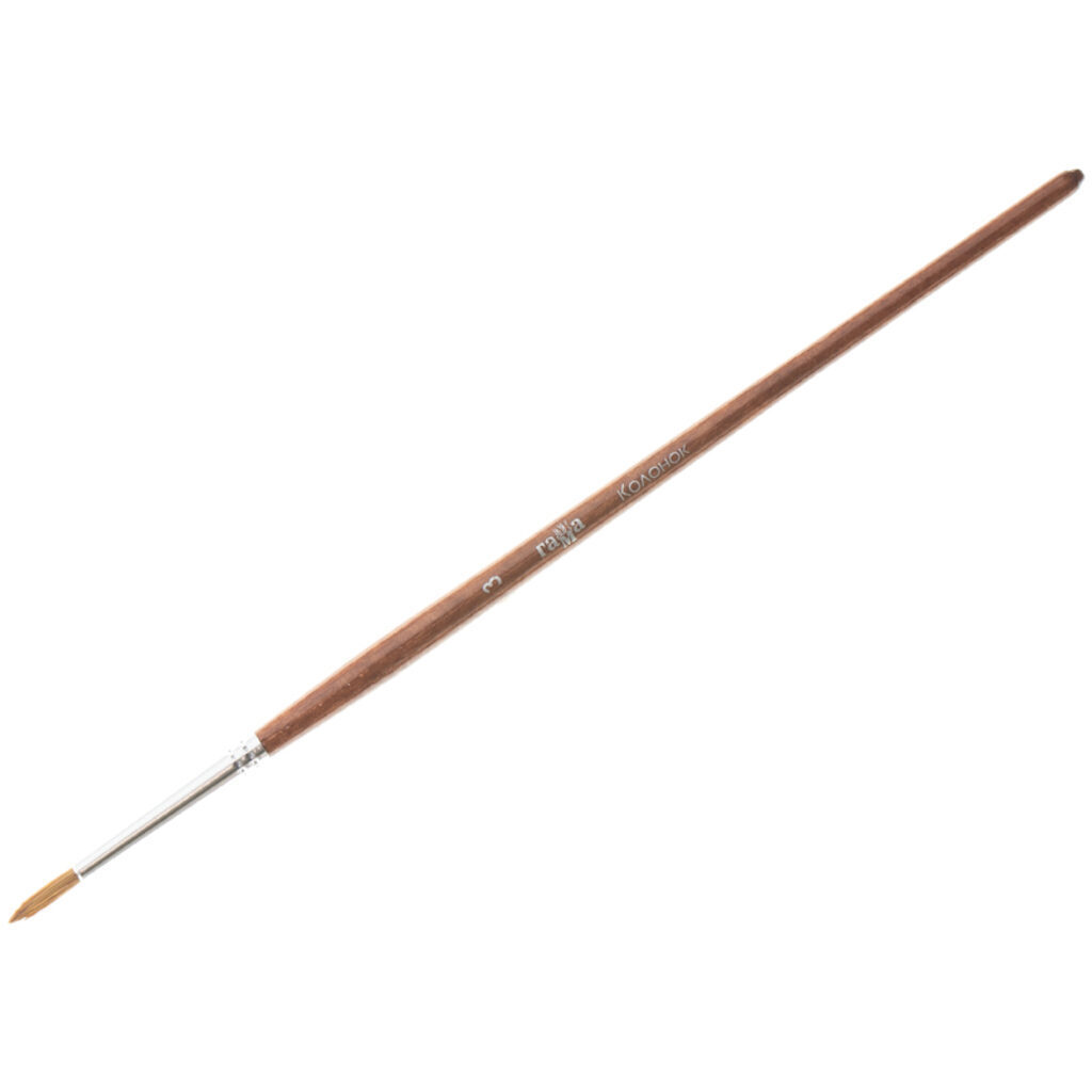 Кисть колонок № 3 " Гамма" кругл.