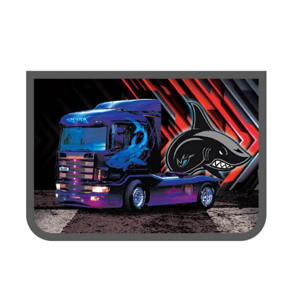 Папка для труда А4 2 отд. молн. сверху.  Shark Truck