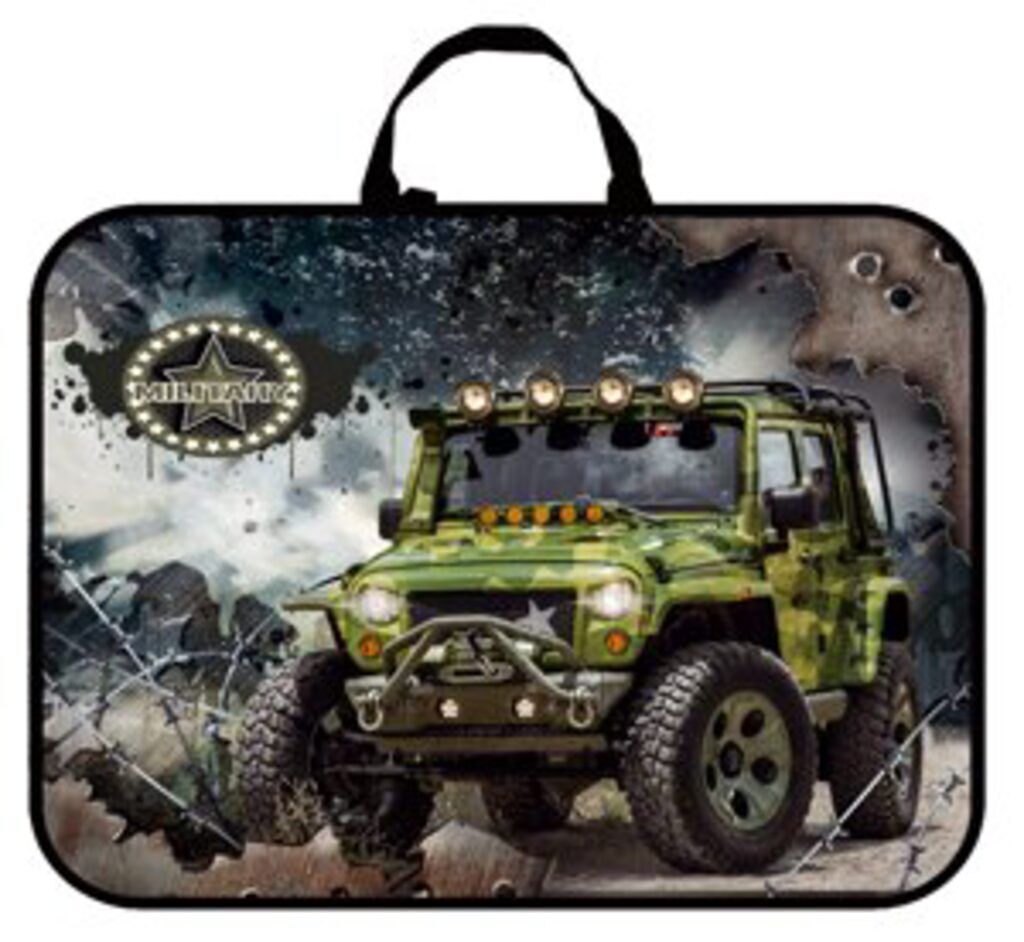Папка А3 для менеджера широкая, ручка тканевая,  Джип милитари