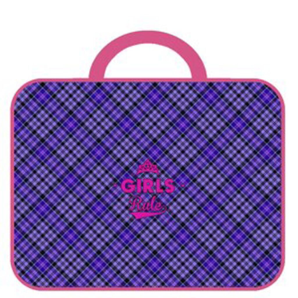 Папка А3 для менеджера широкая, ручка тканевая,  Клетка girls