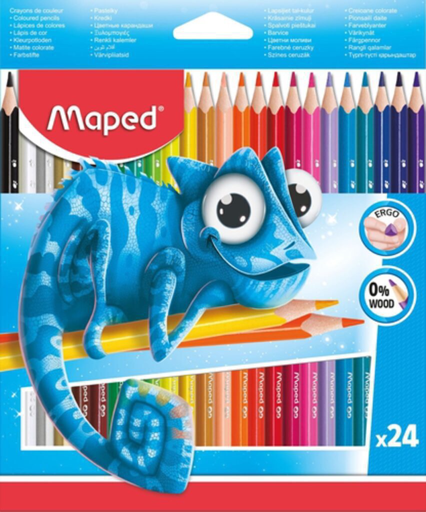 Карандаши цвет. 24цв  Maped Color Peps Pulse пластиковые