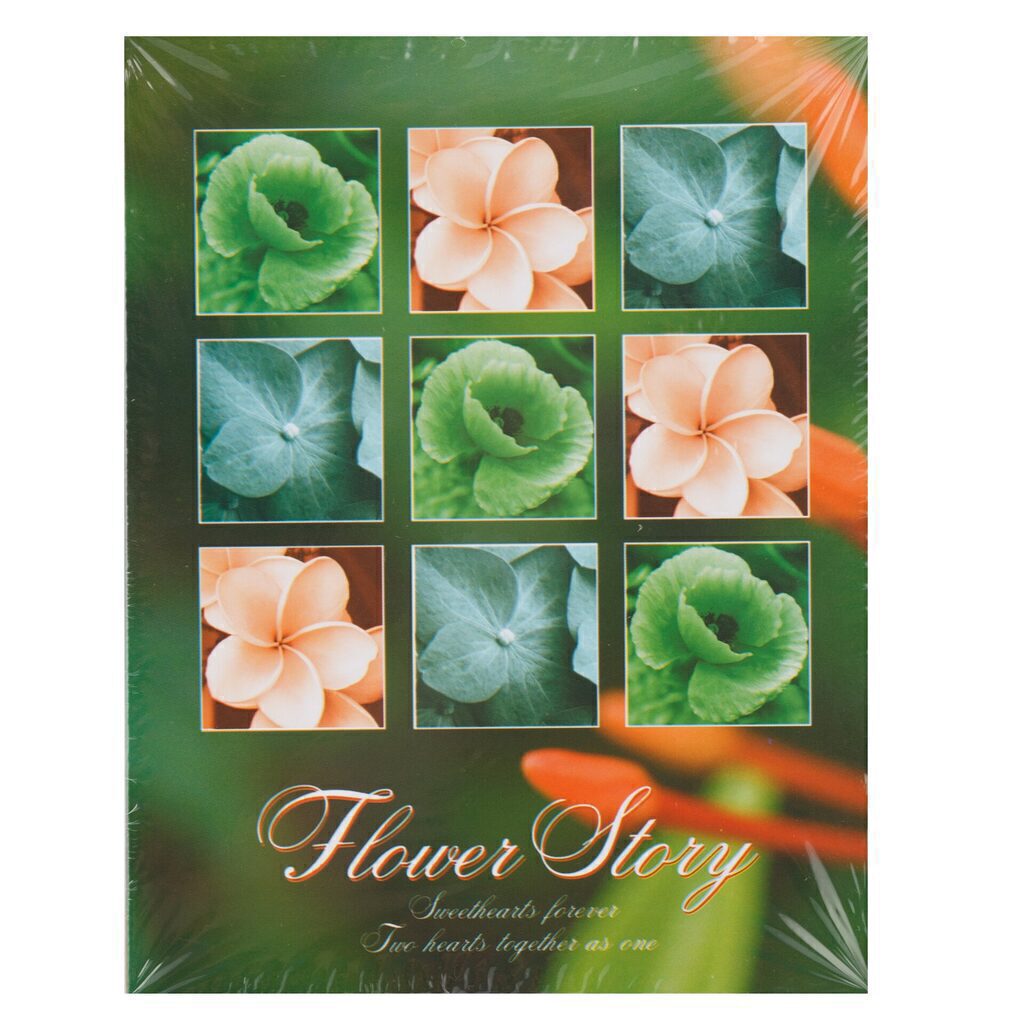 Фотоальбом 100 фото 10*15см Flower story, зеленый