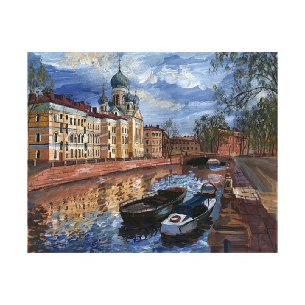 Живопись по номерам с акрилом 40*50см "СПб. Каналы"