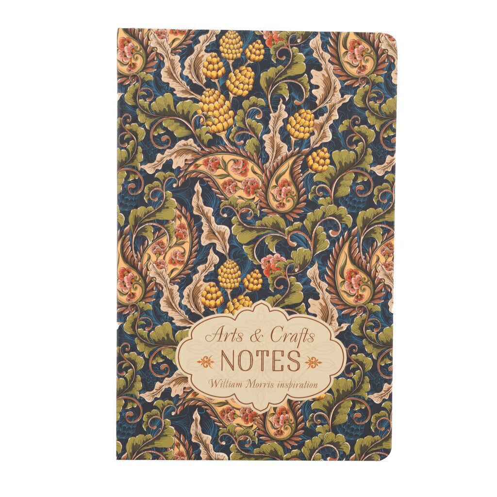 Записная книжка А5  40л  "Arts and Crafts NOTES" (зеленая с огурцами) блок с рисунками