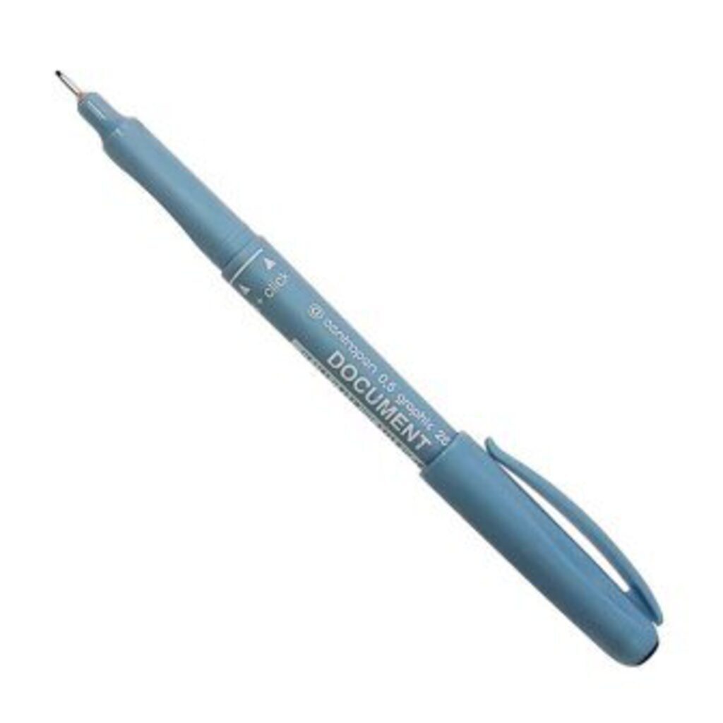 Ручка линер DOCUMENT черный.0,5 мм. метал. наконечник