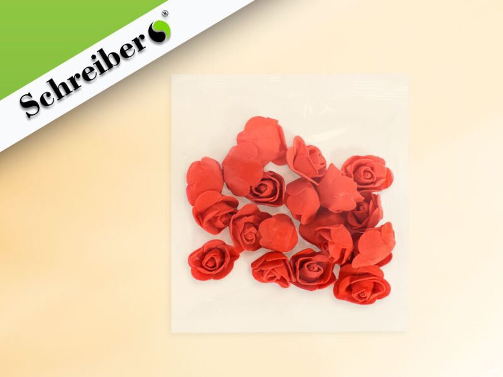 Розочки из фоамирана Красные 20шт