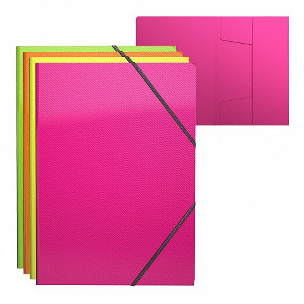 Папка на резинке А4 GLANCE NEON, ассорти