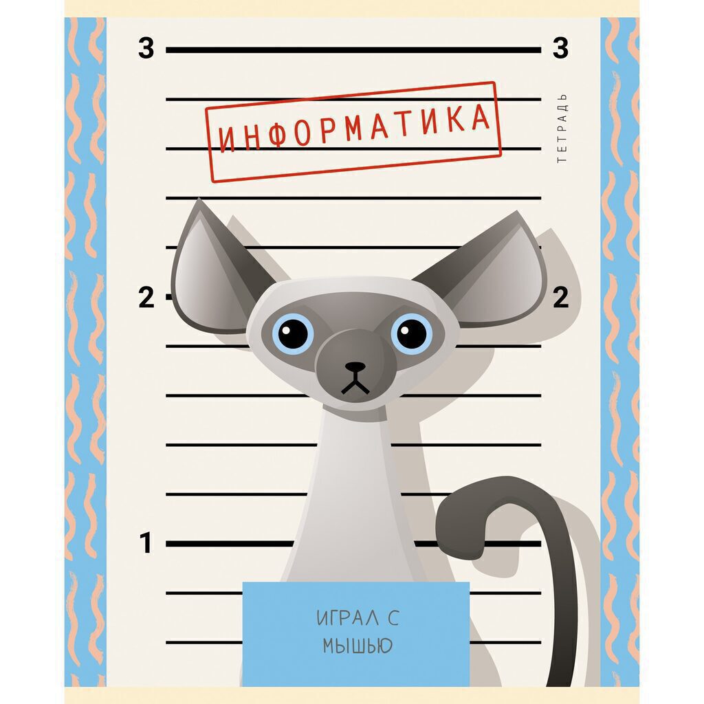Тетрадь предметная А5 Информатика, "Пушистые хулиганы" 48л, кл.