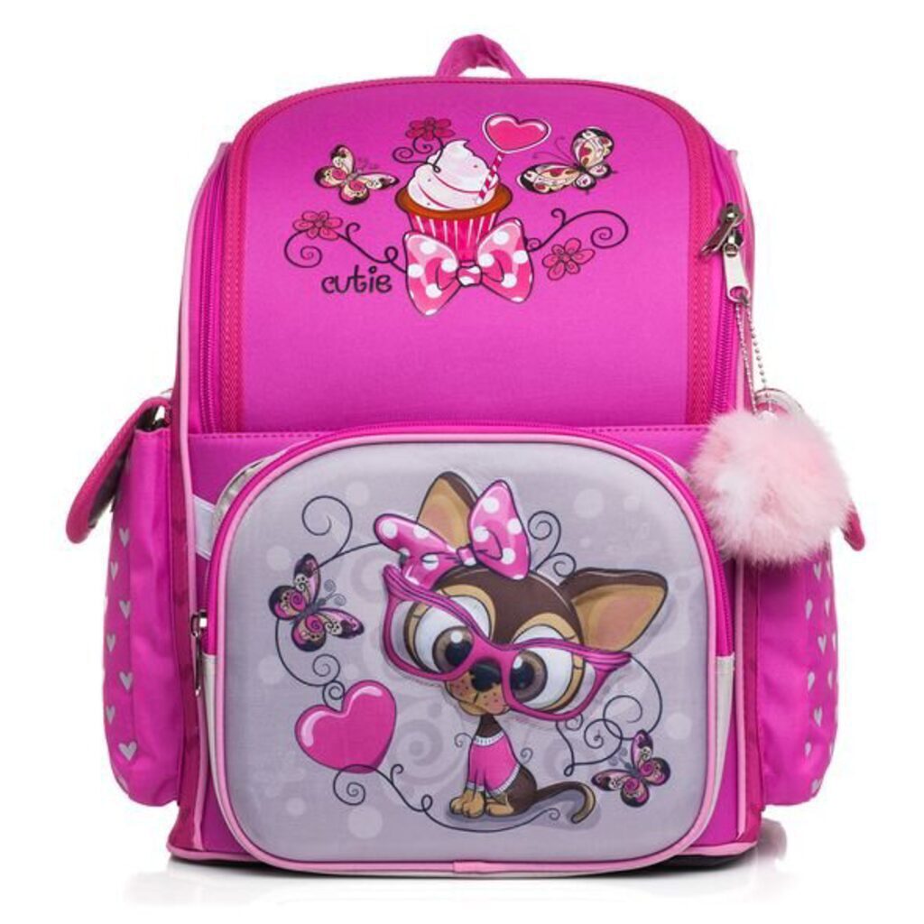 Ранец школьный  Comfort school "Funny dog" 35*28*15см, полиэстр, 1отд,3кармана 3D эф-т,светоотраж