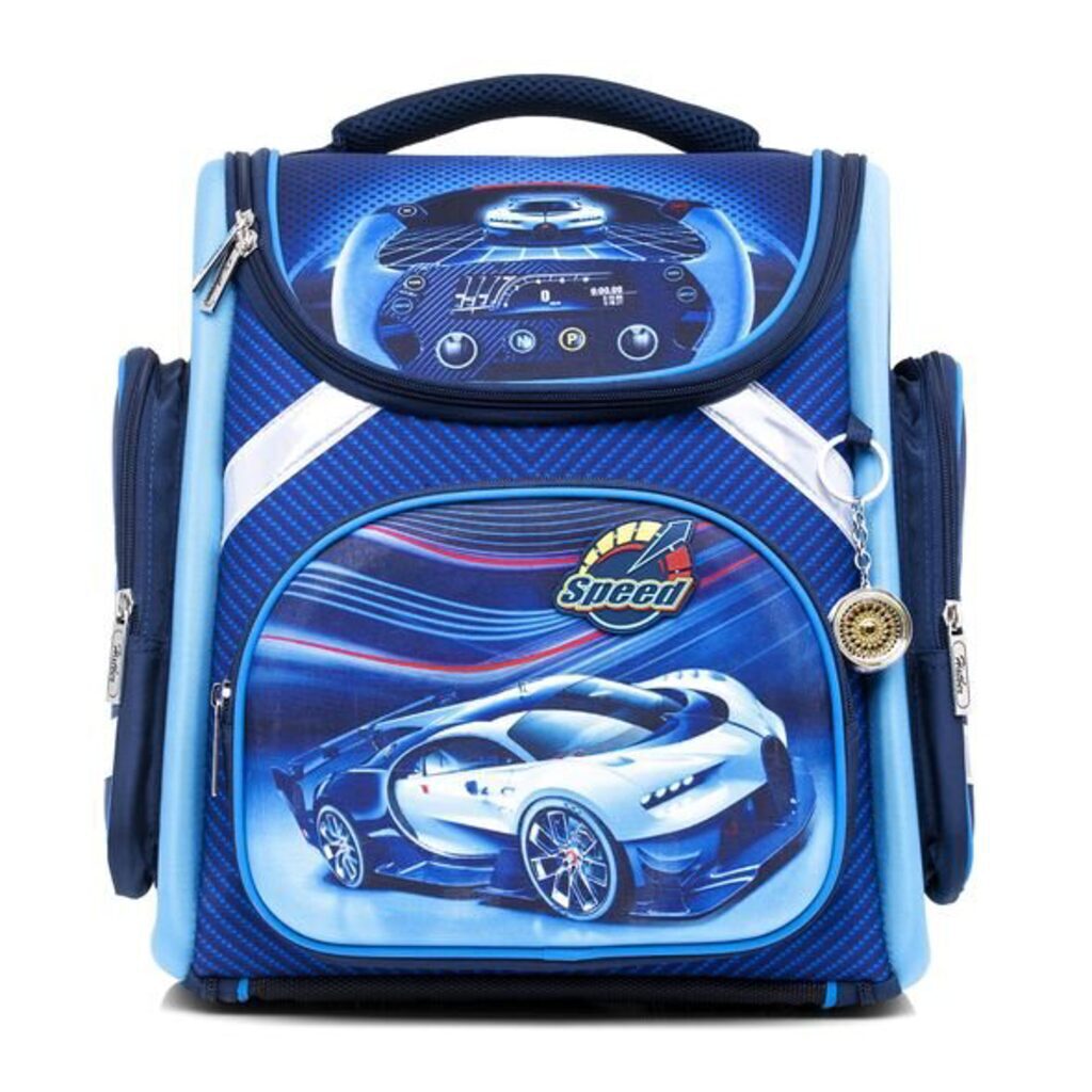 Ранец школьный  Compact plus "Speed car" с мешком д/обуви,трансформер,37*30*17см, EVA, 1 отд, 3 кар
