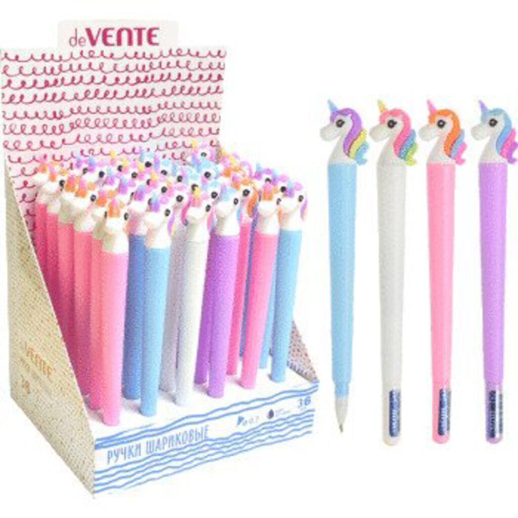 Ручка шар. deVENTE. Unicorn 0,7мм, синие чернила