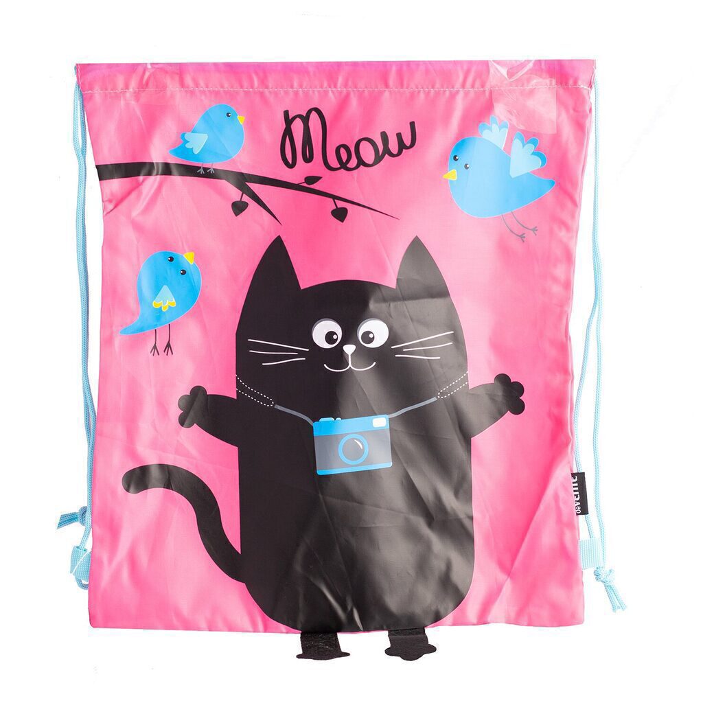 Мешок для обуви 1 отд, 330*400 Kitty, розовый