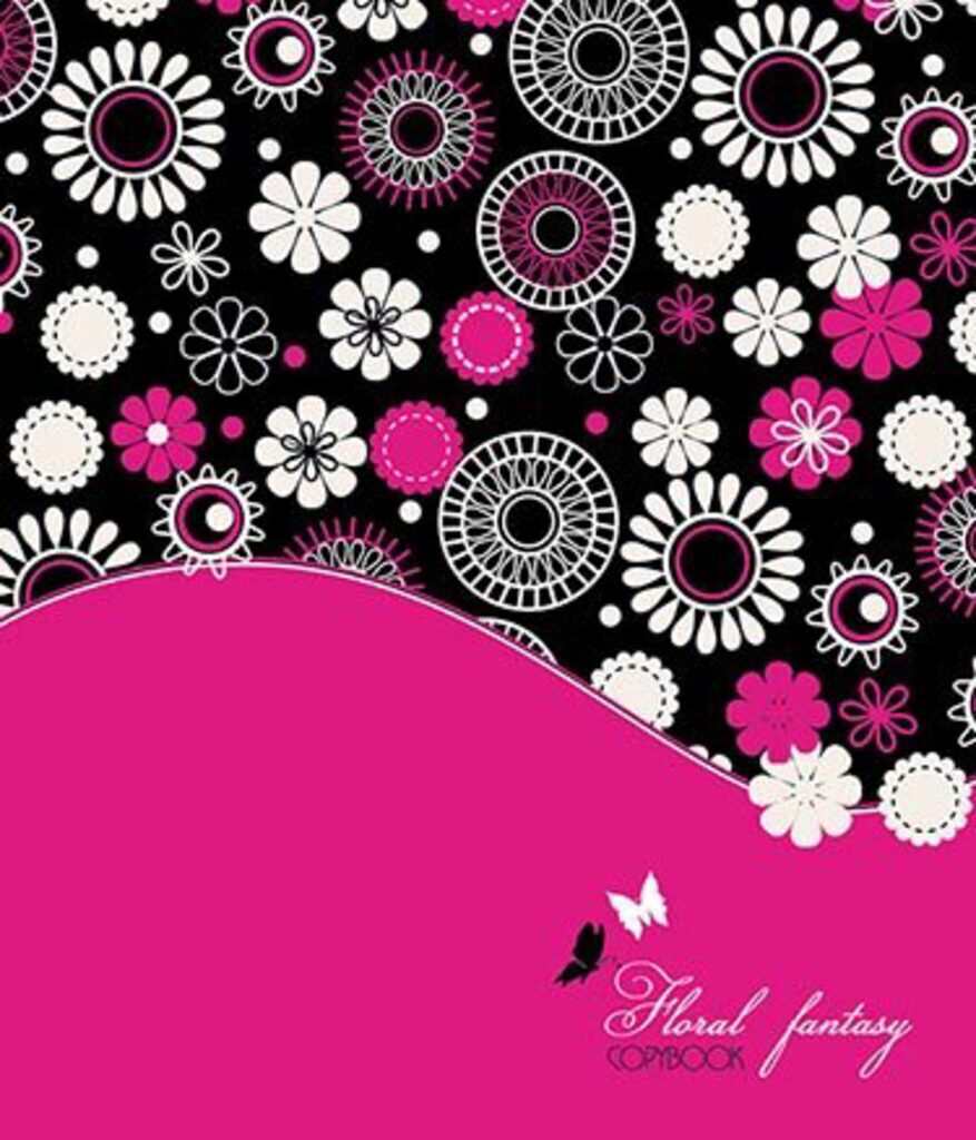 Тетрадь А5 48л кл.,    "Цветочный принт" блок офсет №2