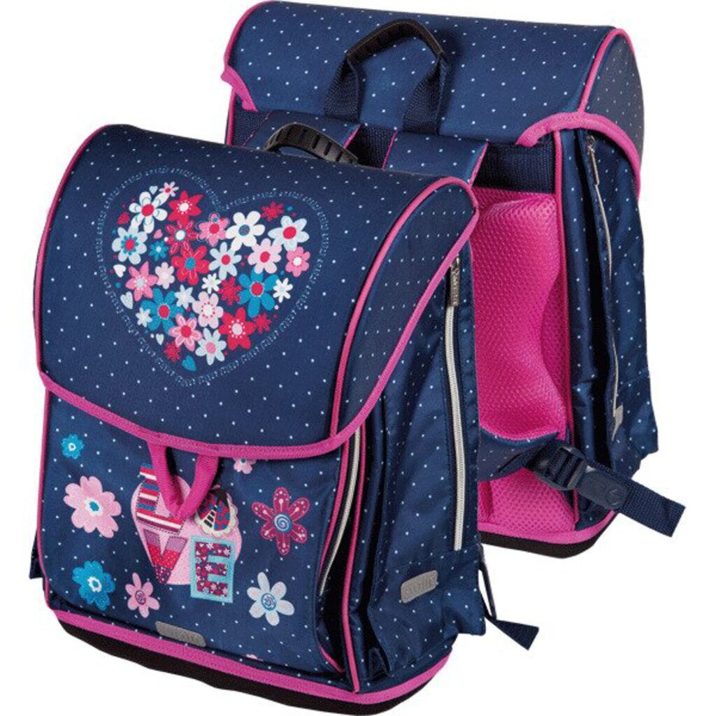 Ранец школьный 36*28*16см deVENTE Bosu "Love" полиэстер, 1 отд на замке, 3 карм, светоотр.